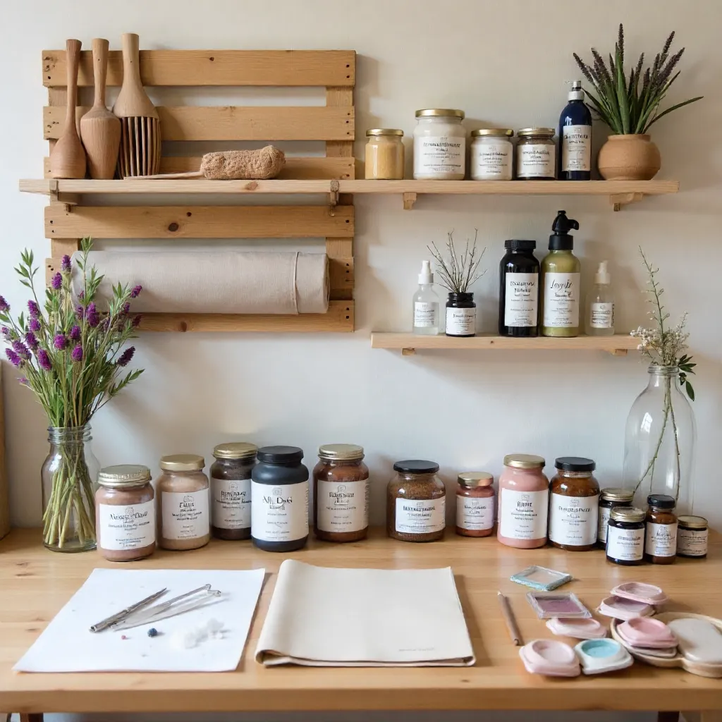 Sustainable crafting workshop in progress